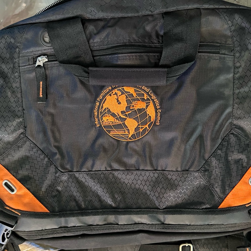 MESSENGER BAG  
Black and Orange with Adjustable Straps Durable Canvas - Picture 12 of 16
